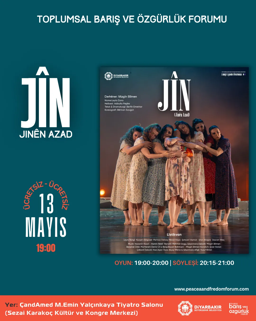 Jîn (Jinên Azad) Oyunu ve Söyleşi